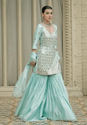 Baby Blue Sharara Set