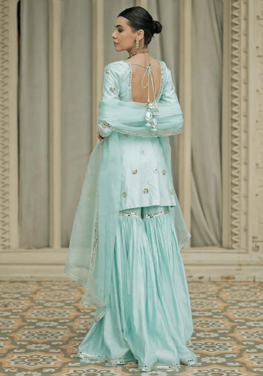 Baby Blue Sharara Set
