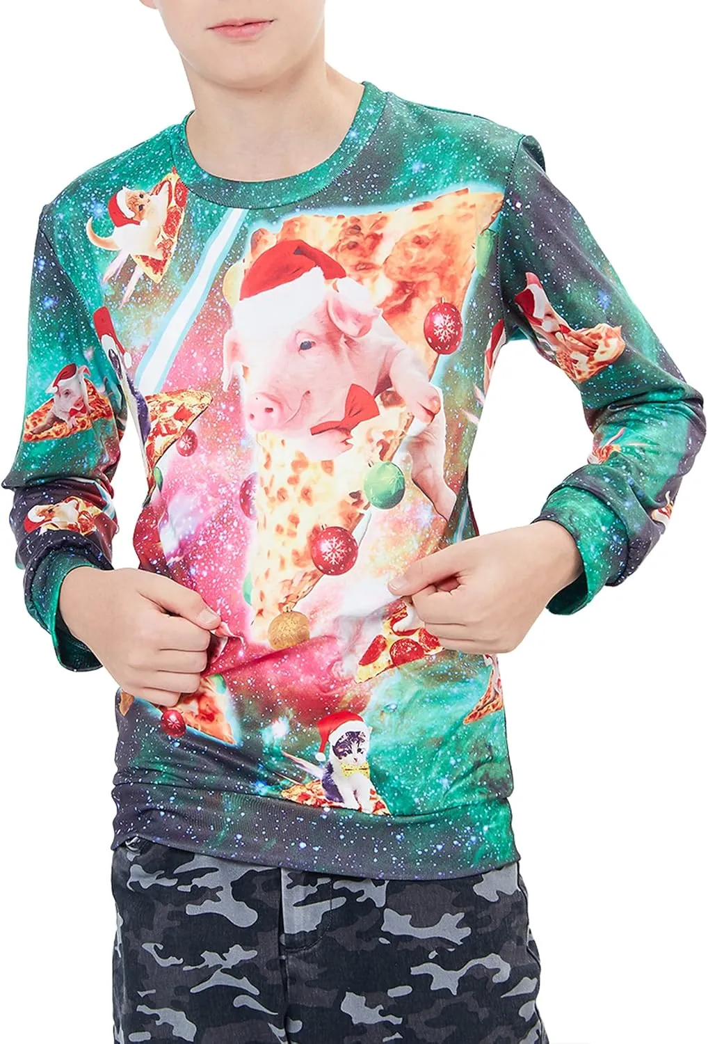 BFUSTYLE Boy Girl Ugly Christmas Sweatshirt Kids Fleece Cool Xmas Pullover 4-16 Years