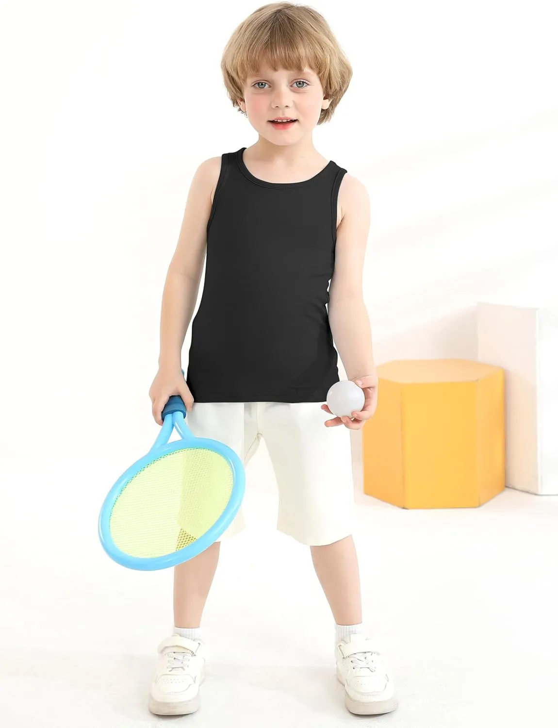 Cooraby 6 Pack Toddler Tank Top Kids Undershirts Soft Undershirt for Boys and Girls