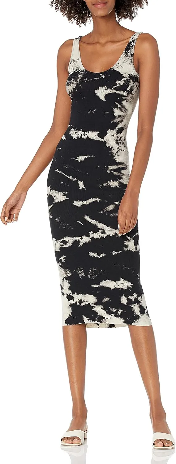 Enza Costa Women's Stretch Silk Rib Tank Midi Dress