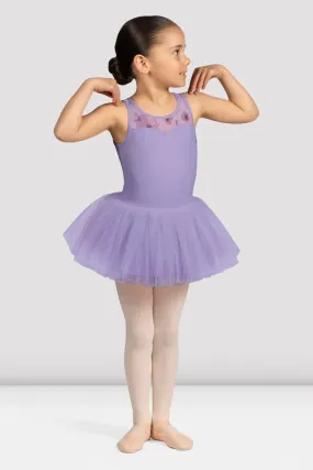 Girls Evie Floral Tank Tutu Dress Lilac