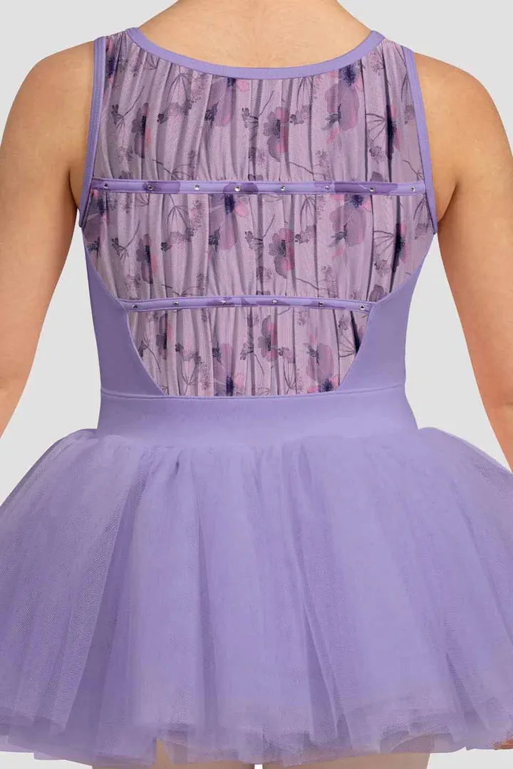 Girls Evie Floral Tank Tutu Dress Lilac