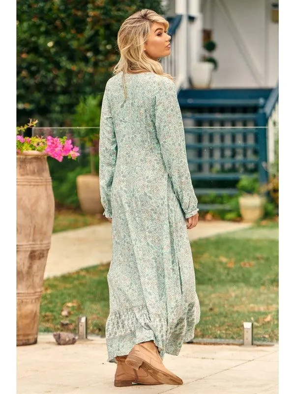 JAASE Mint Paisley Print Gemini Maxi