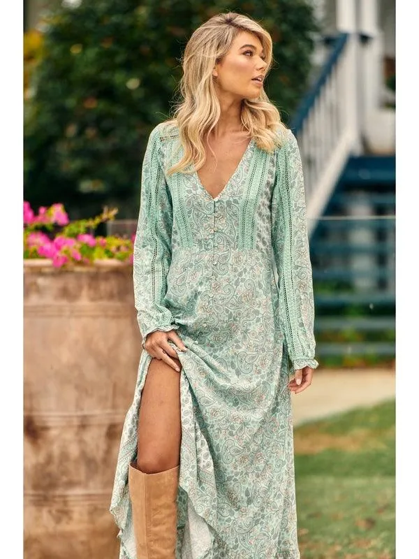 JAASE Mint Paisley Print Gemini Maxi