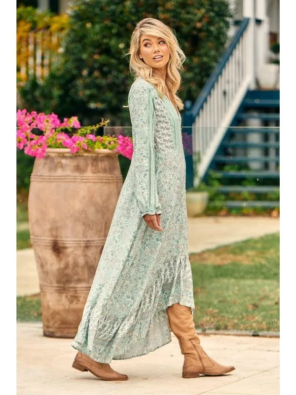 JAASE Mint Paisley Print Gemini Maxi