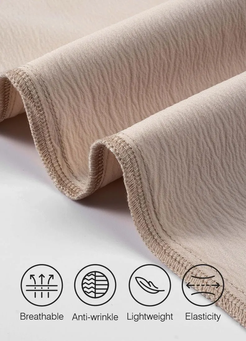 JMIERR Men's Casual Drawstring Pants Elastic Waist Lightweight Pant Summer Beach Trouser with Pockets