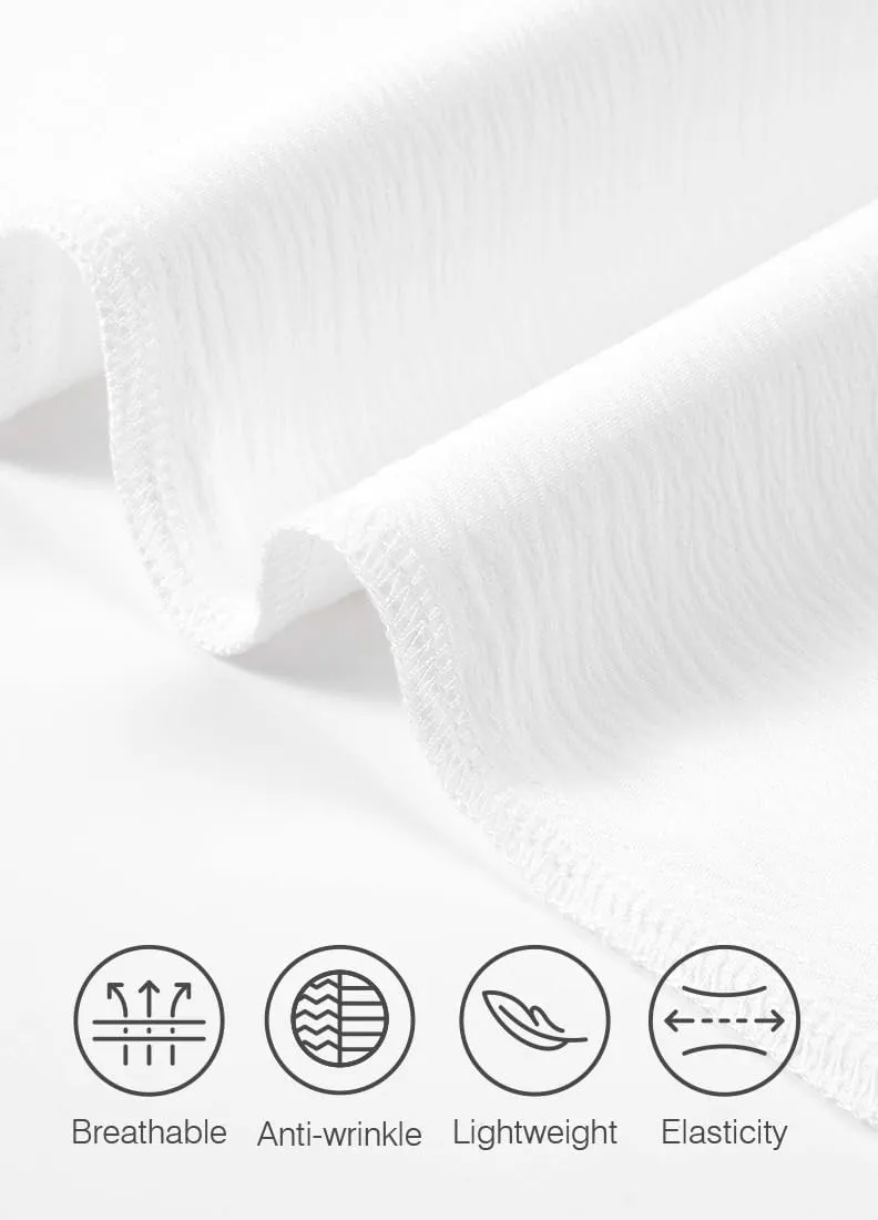 JMIERR Men's Casual Drawstring Pants Elastic Waist Lightweight Pant Summer Beach Trouser with Pockets