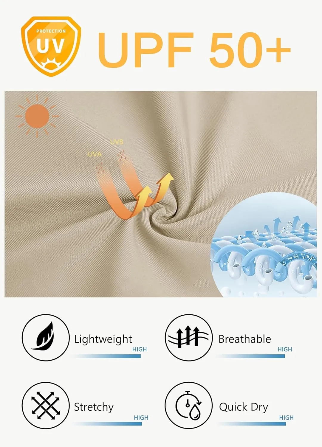 JWM 29"/30"/31"/32" Mens Golf Pants Stretch Straight Leg Relaxed Fit Dress Pants Lightweight Comfy Casual Trousers Zip Pocket