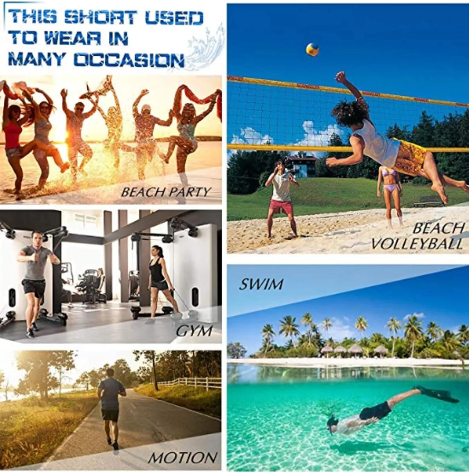 Mens Pastel Rainbow Striped Swim Trunks Quick Dry Summer Surf Beach Shorts with Pocket Drawstring