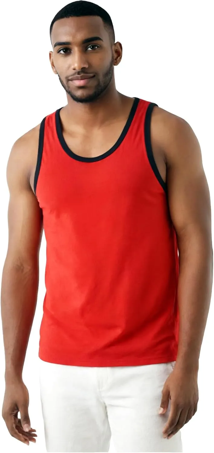 Mens Tank Top Soft Lightweight Gym Workout Beach Casual Sleeveless Muscle Shirts
