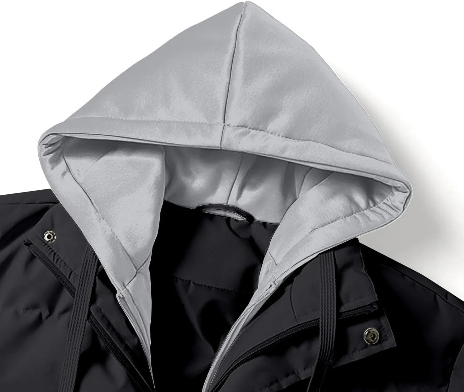 Men's Winter Thick Hooded Puffer Jackets Oversized Full Zip Warm Soft Lightweight Quilted Down Coats Outwear for Cold Weather