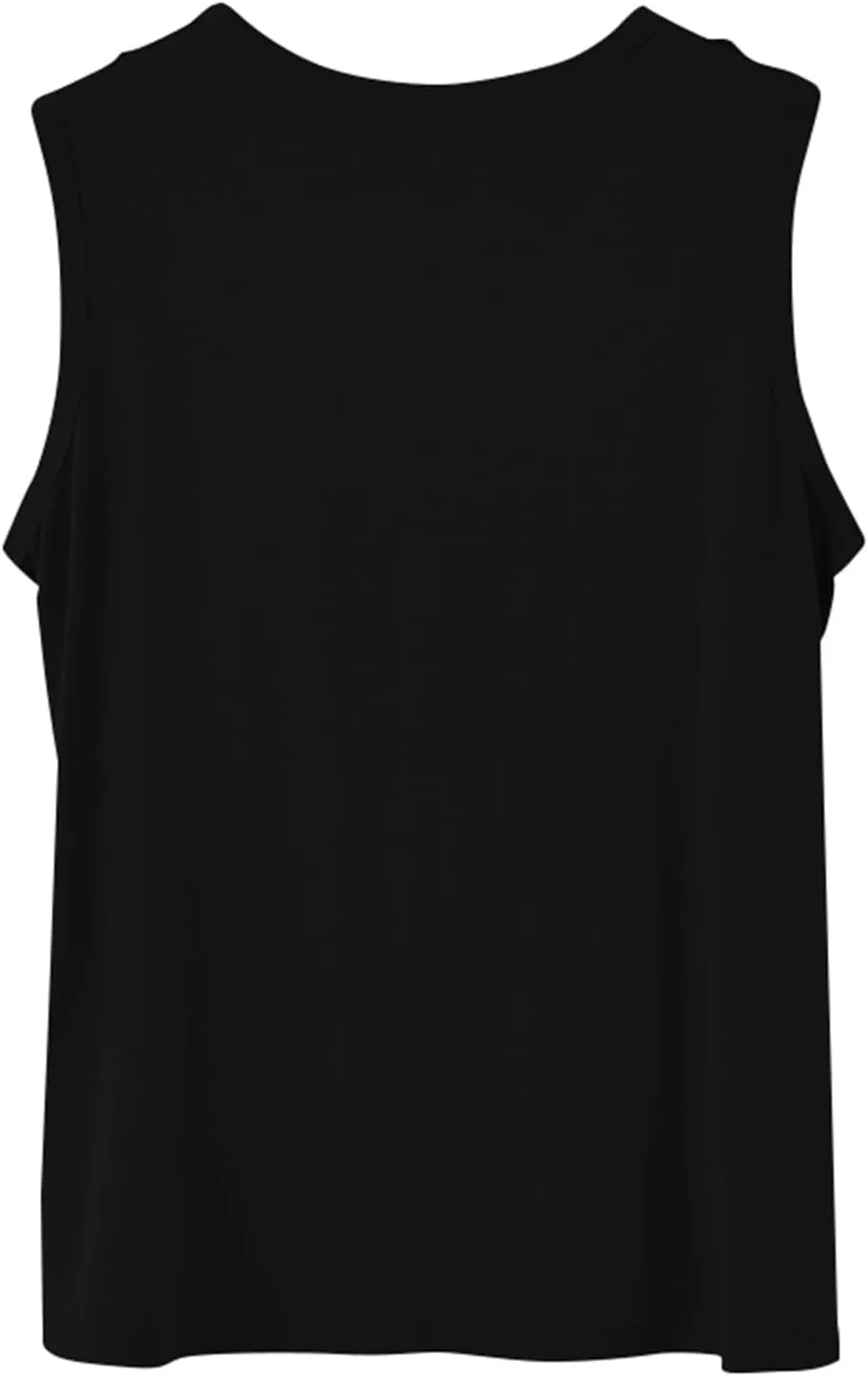 Palaver Tank Top for Women Summer Crweneck Sleeve Tunic Loose Fit Button Down Basic Shirts Soft Casual Blouse