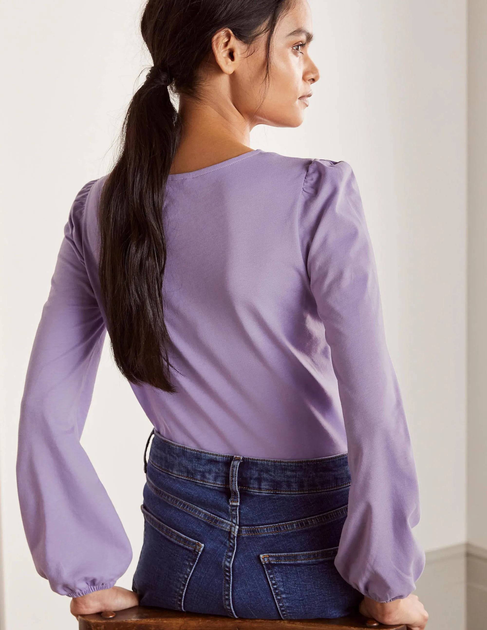 Supersoft Long Sleeve Top-Cool Violet