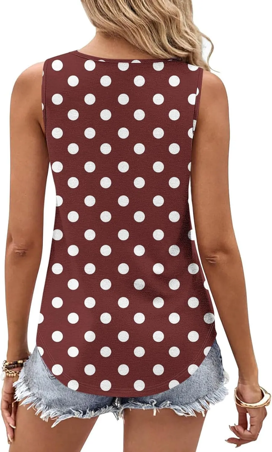Tank Tops for Women 2025 Trendy Sleeveless Ruffle V Neck Dressy Tank Top Printed Casual Summer Soft Tunics Blouses
