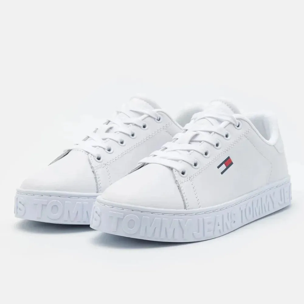 Tommy Hilfiger Jeans Cool ESS Leather Sneaker Women - WHT