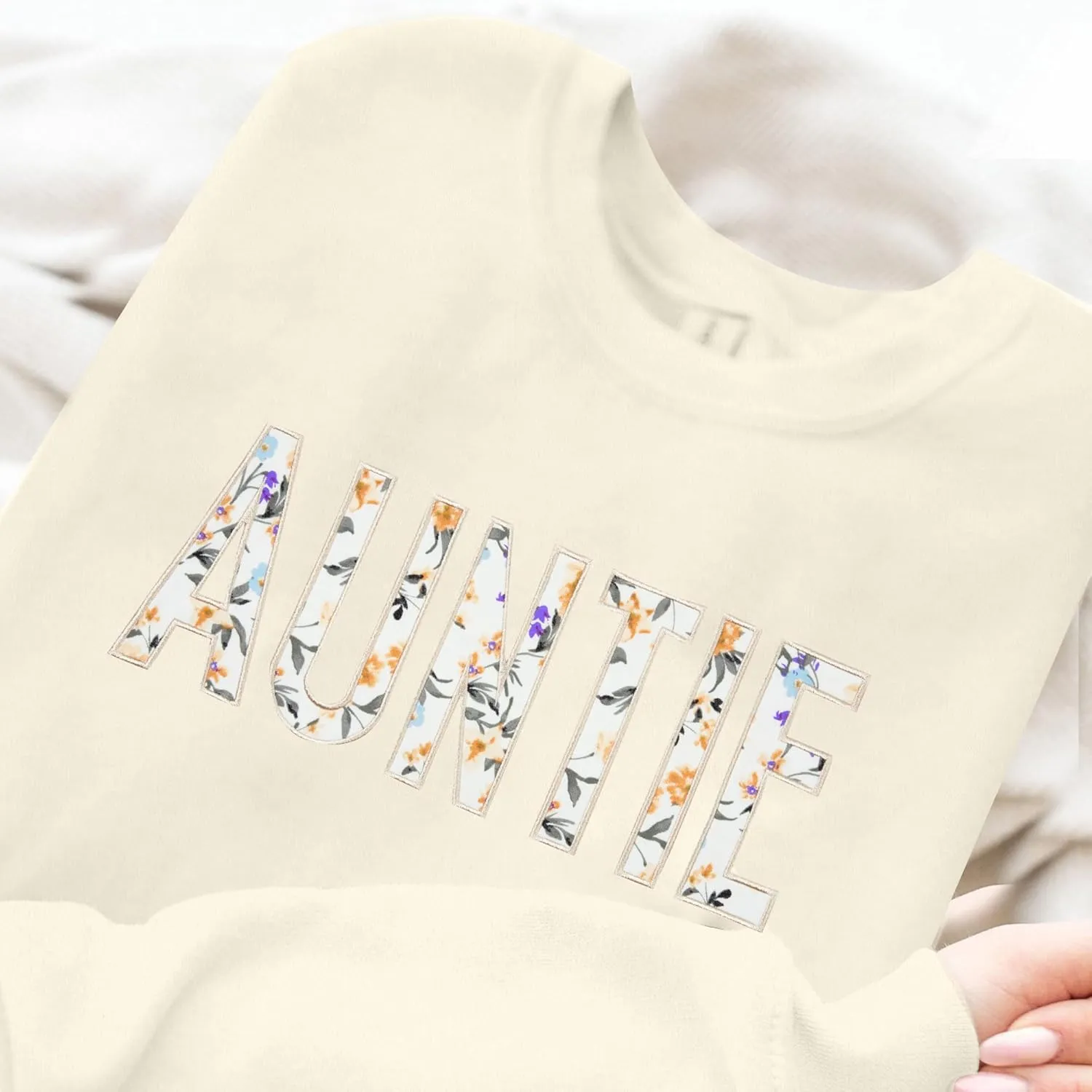 Womens Aunt Sweatshirt Cool Aunt Crewneck Sweatshirt Auntie Letter Print Long Sleeve Pullover Top