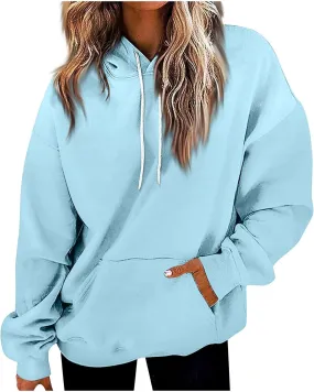 Womens Oversized Hoodies Neon Print Sweatshirt Fall Thin Long Sleeve Gradient Pullover Trendy Tie Dye Ombre Sweater